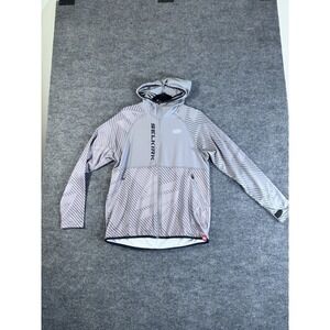 Selkirk Men's Hooded Windbreaker Jacket Gray Size S Lightweight Full Zip